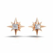 Sun Star Earring - 18Kt Rose Gold vermeil